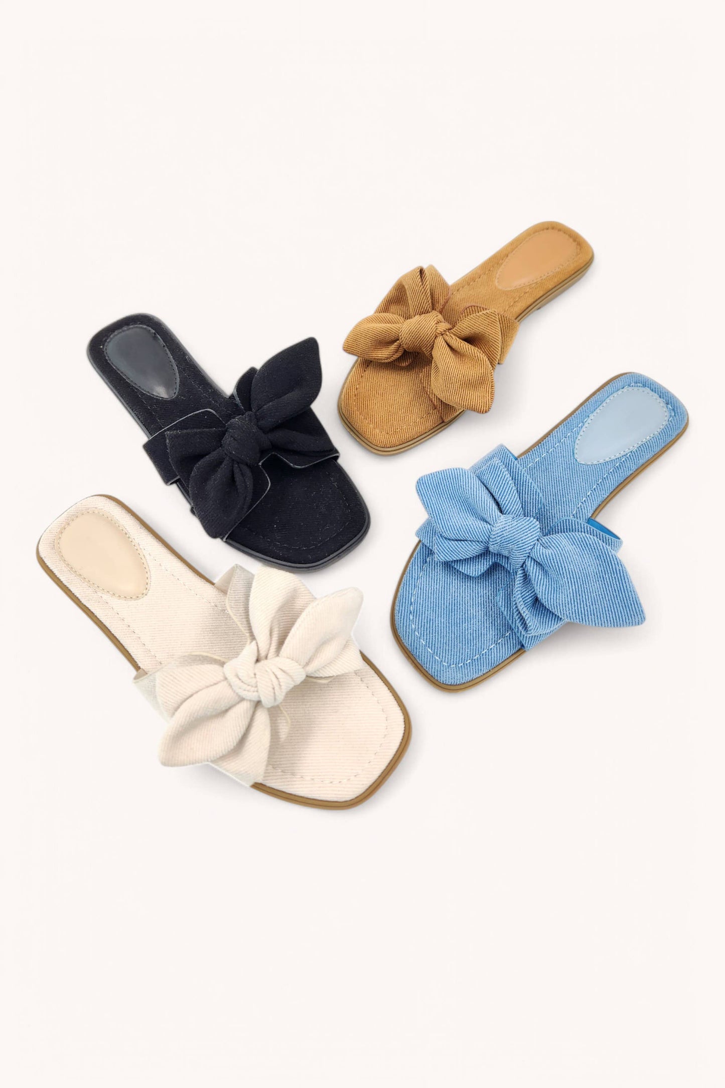 Ava Ribbon Sandals- Denim