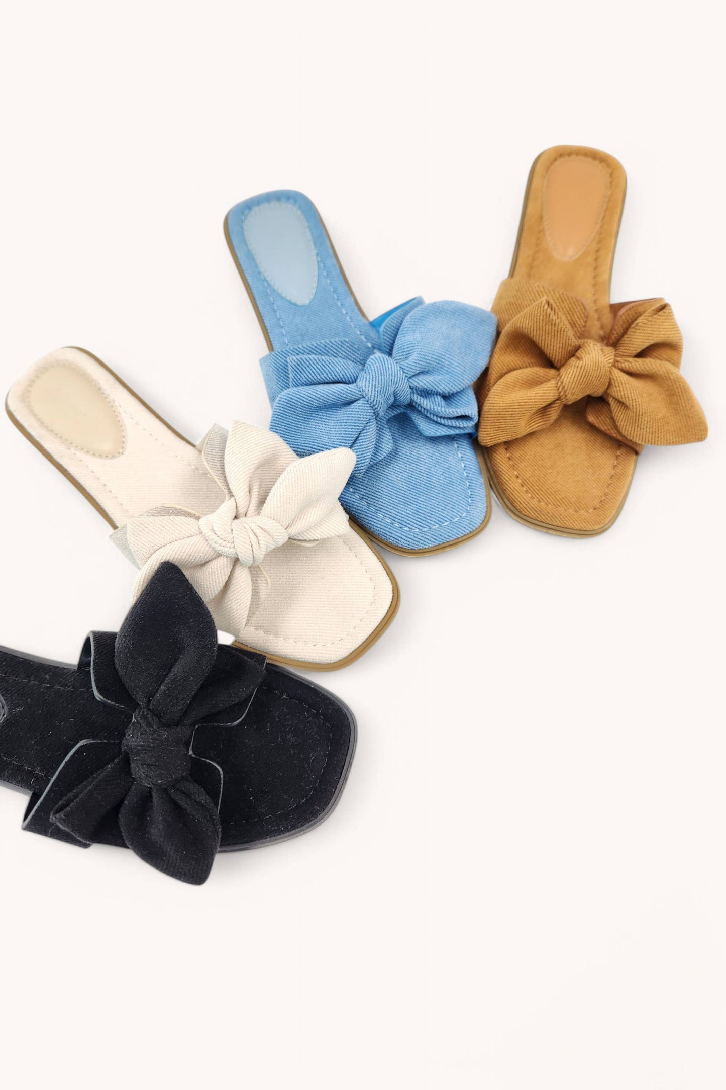 Ava Ribbon Sandals- Denim