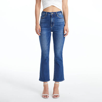 Bailey High Rise Straight Jeans by Bayeas